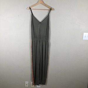 Ambiance Jumpsuit Olive Green Orange Racer Stripes‎ Jogger Size Medium
